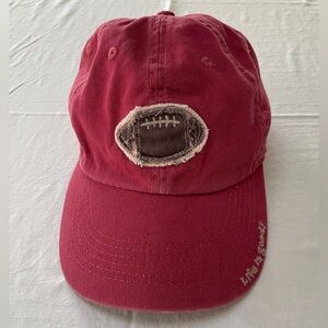 Life Is Good Baseball Cap with Football Patch. EUC